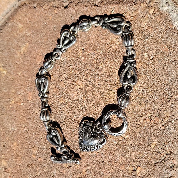 Hefty Silver Heart Bracelet - Picture 3 of 6